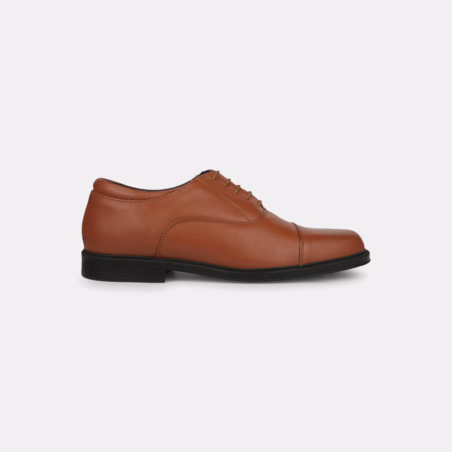 Bata Tan Lace-Up Formal Shoes For Men
