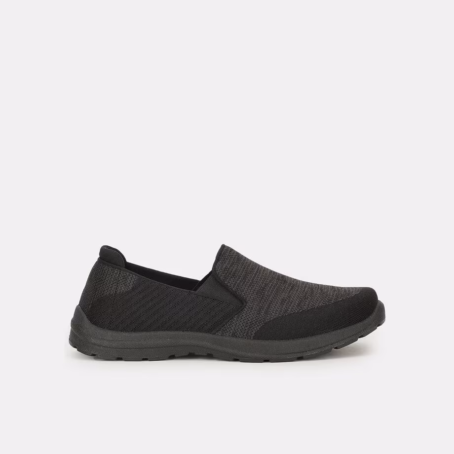 Bata black casual slip-on shoes for men