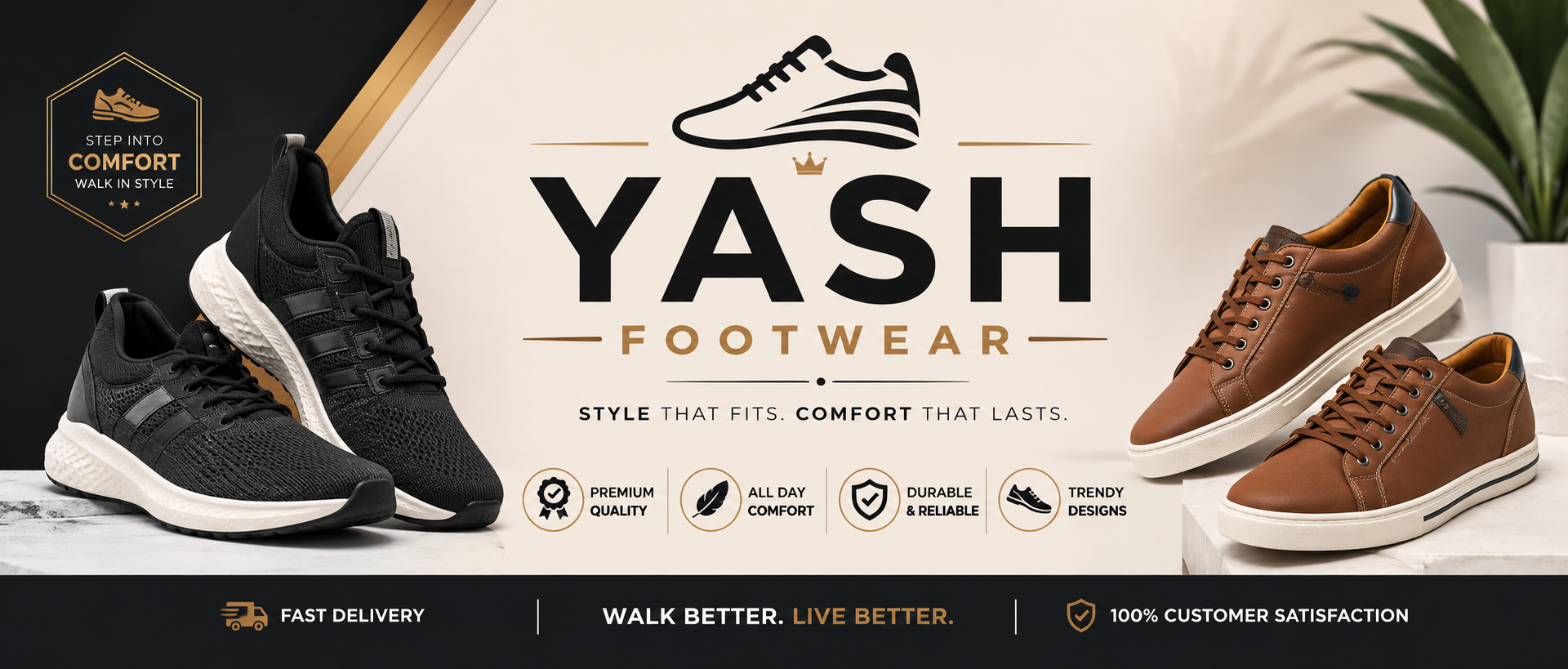 Yash Footwear Corner banner